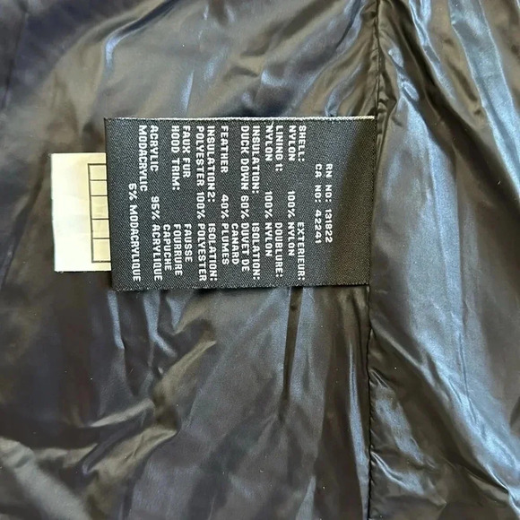 S13 Chalet Belted Faux Fur Trim Down-Fill Hooded Puffer Jacket Dark Green Sz M - Picture 10 of 14